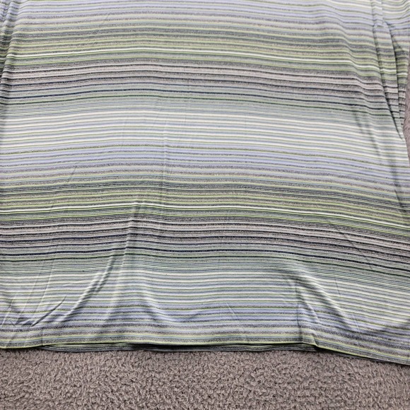 Alan Flusser Shirt Mens Medium Green Striped Polo‎ Golf Classic - Picture 4 of 12